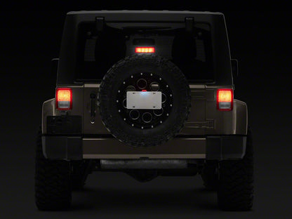 Raxiom Axial Series License Plate Bracket with LED Brake Light (07-18 Jeep Wrangler JK)