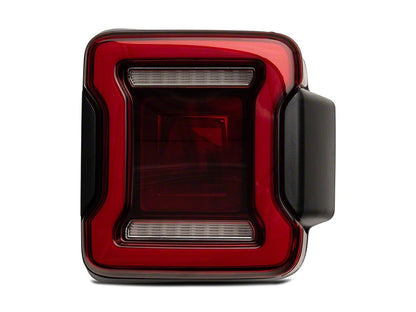Raxiom Horizon LED Tail Lights; Black Housing; Red Lens (18-25 Jeep Wrangler JL)
