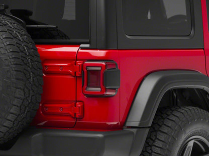 Raxiom Horizon LED Tail Lights; Black Housing; Red Lens (18-25 Jeep Wrangler JL)