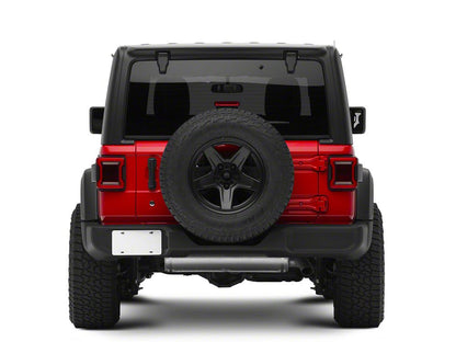 Raxiom Horizon LED Tail Lights; Black Housing; Red Lens (18-25 Jeep Wrangler JL)
