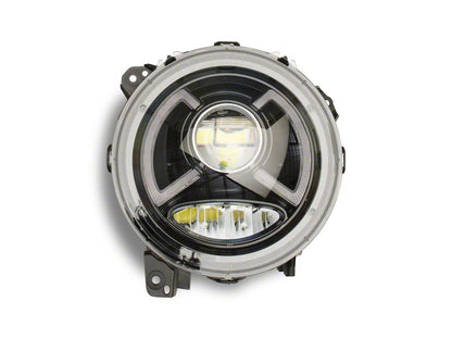 Raxiom LED Projector Headlights; Black Housing; Clear Lens (18-25 Jeep Wrangler JL)