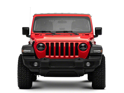 Raxiom LED Projector Headlights; Black Housing; Clear Lens (18-25 Jeep Wrangler JL)