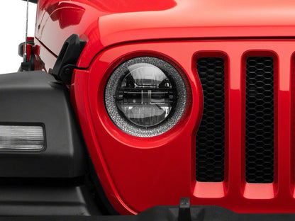 Raxiom Axial Series LED Headlights; Black Housing; Clear Lens (18-25 Jeep Wrangler JL)