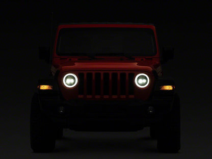 Raxiom Axial Series LED Headlights; Black Housing; Clear Lens (18-25 Jeep Wrangler JL)