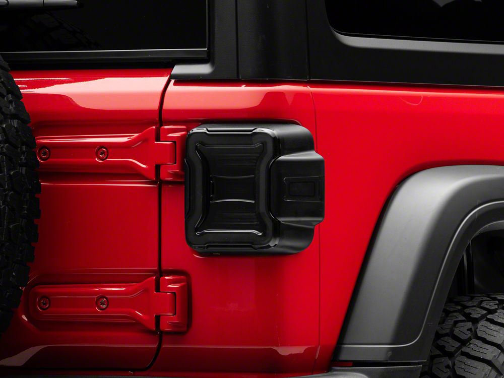 Raxiom LED Tail Lights; Black Housing; Smoked Lens (18-25 Jeep Wrangler JL w/ Factory Halogen Tail Lights & w/o Blind Spot Detection)