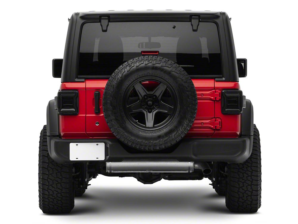 Raxiom LED Tail Lights; Black Housing; Smoked Lens (18-25 Jeep Wrangler JL w/ Factory Halogen Tail Lights & w/o Blind Spot Detection)