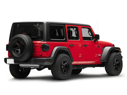 Raxiom LED Tail Lights; Black Housing; Smoked Lens (18-25 Jeep Wrangler JL w/ Factory Halogen Tail Lights & w/o Blind Spot Detection)