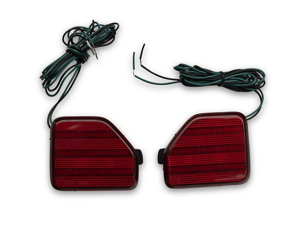 Raxiom Axial Series LED Rear Bumper Reflector Lights; Clear (18-25 Jeep Wrangler JL Moab, Rubicon, Sahara)