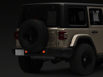 Raxiom Axial Series LED Rear Bumper Reflector Lights; Smoked (18-25 Jeep Wrangler JL Moab, Rubicon, Sahara)