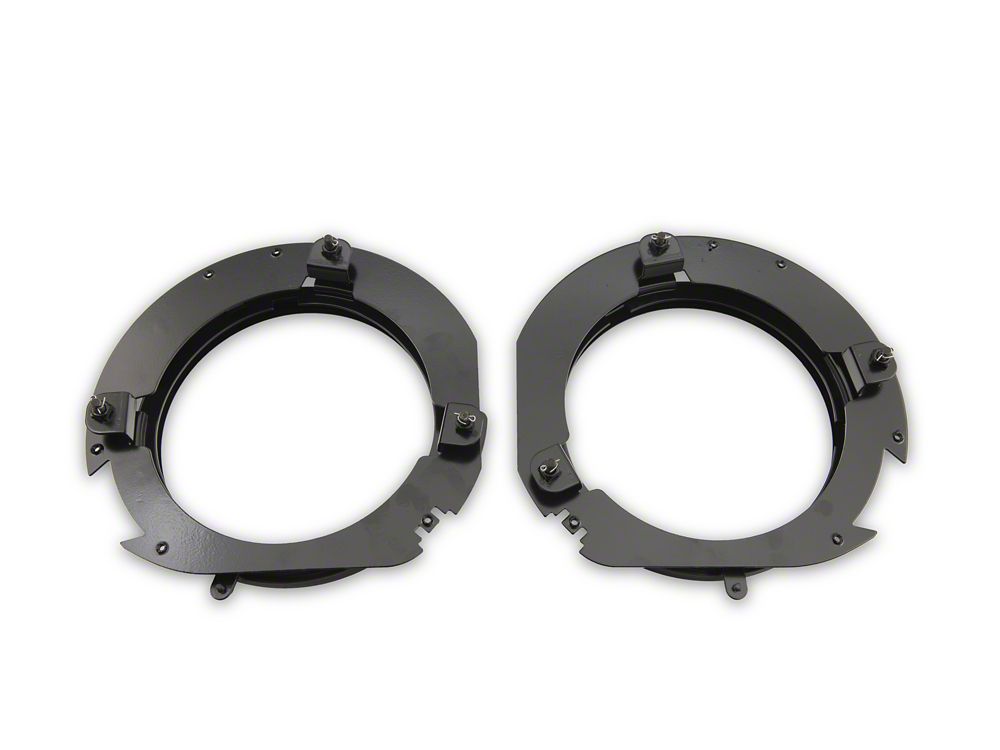 Raxiom 7-Inch Headlight Retro-Fit Kit with Harness; Black Housing; Clear Lens (18-25 Jeep Wrangler JL)
