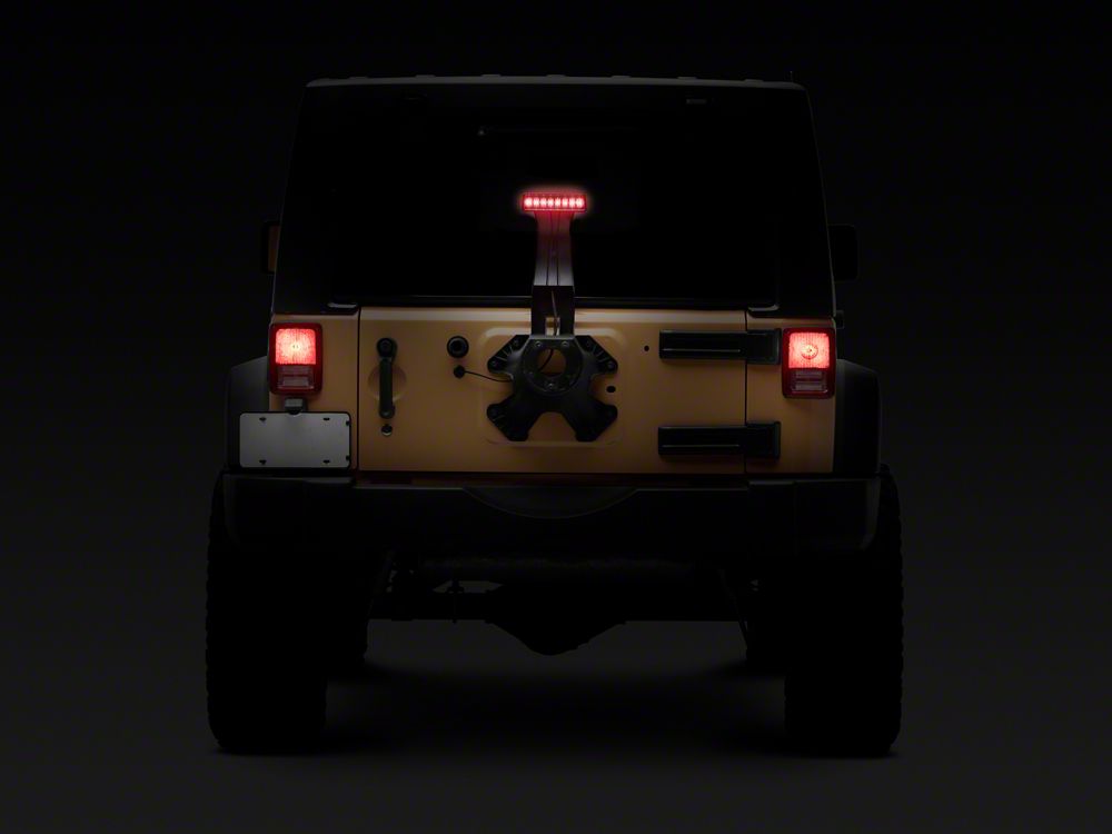 Raxiom Axial Series Hyper Flash LED Third Brake Light; Smoked (07-18 Jeep Wrangler JK)