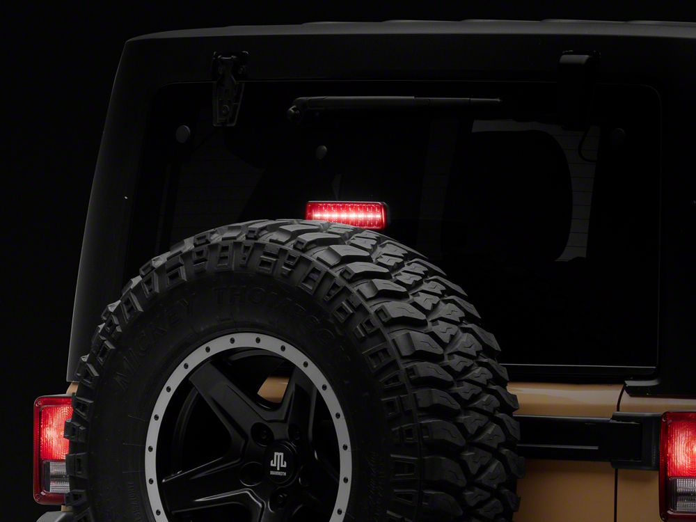 Raxiom Axial Series Hyper Flash LED Third Brake Light; Smoked (07-18 Jeep Wrangler JK)