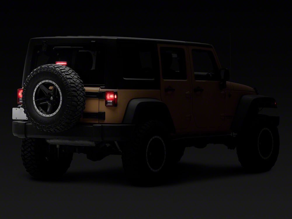 Raxiom Axial Series Hyper Flash LED Third Brake Light; Smoked (07-18 Jeep Wrangler JK)