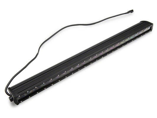 Raxiom Axial Series 30-Inch Single Row LED Light Bar with Hood Mounting Brackets (18-25 Jeep Wrangler JL)