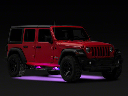 Raxiom Axial Series Multi-Color Underbody Rock Light Kit with Bluetooth Remote (Universal; Some Adaptation May Be Required)
