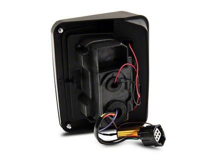 Raxiom Axial Series LED Tail Lights; Black Housing; Clear Lens (07-18 Jeep Wrangler JK)