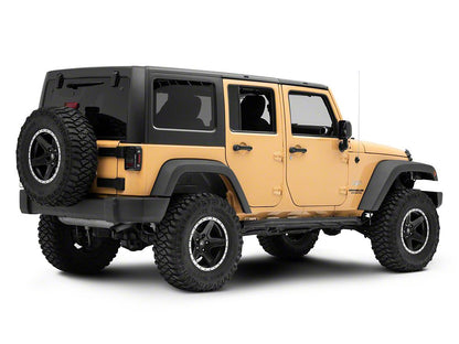 Raxiom Axial Series LED Tail Lights; Black Housing; Clear Lens (07-18 Jeep Wrangler JK)