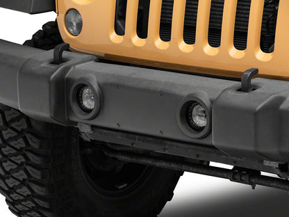 Raxiom Axial Series Nighthawk LED Fog Lights (07-18 Jeep Wrangler JK; 18-25 Jeep Wrangler JL Sahara, Rubicon w/ Plastic Bumper)