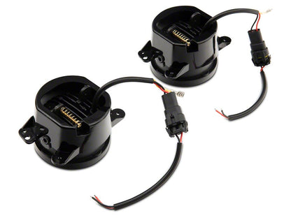 Raxiom Axial Series Nighthawk LED Fog Lights (07-18 Jeep Wrangler JK; 18-25 Jeep Wrangler JL Sahara, Rubicon w/ Plastic Bumper)