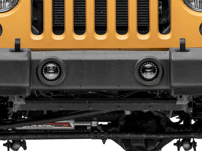Raxiom Axial Series Nighthawk LED Fog Lights (07-18 Jeep Wrangler JK; 18-25 Jeep Wrangler JL Sahara, Rubicon w/ Plastic Bumper)