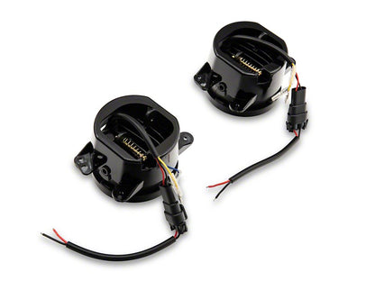 Raxiom Axial Series Halo LED Fog Lights; Amber (07-18 Jeep Wrangler JK)