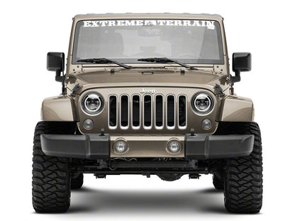 Raxiom Axial Series 7-Inch LED Headlights with RGB Halo; Black Housing; Clear Lens (97-18 Jeep Wrangler TJ & JK)