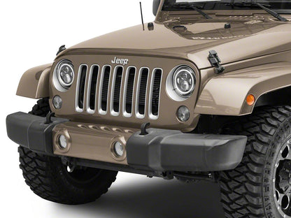Raxiom Axial Series 7-Inch LED Headlights with RGB Halo; Black Housing; Clear Lens (97-18 Jeep Wrangler TJ & JK)