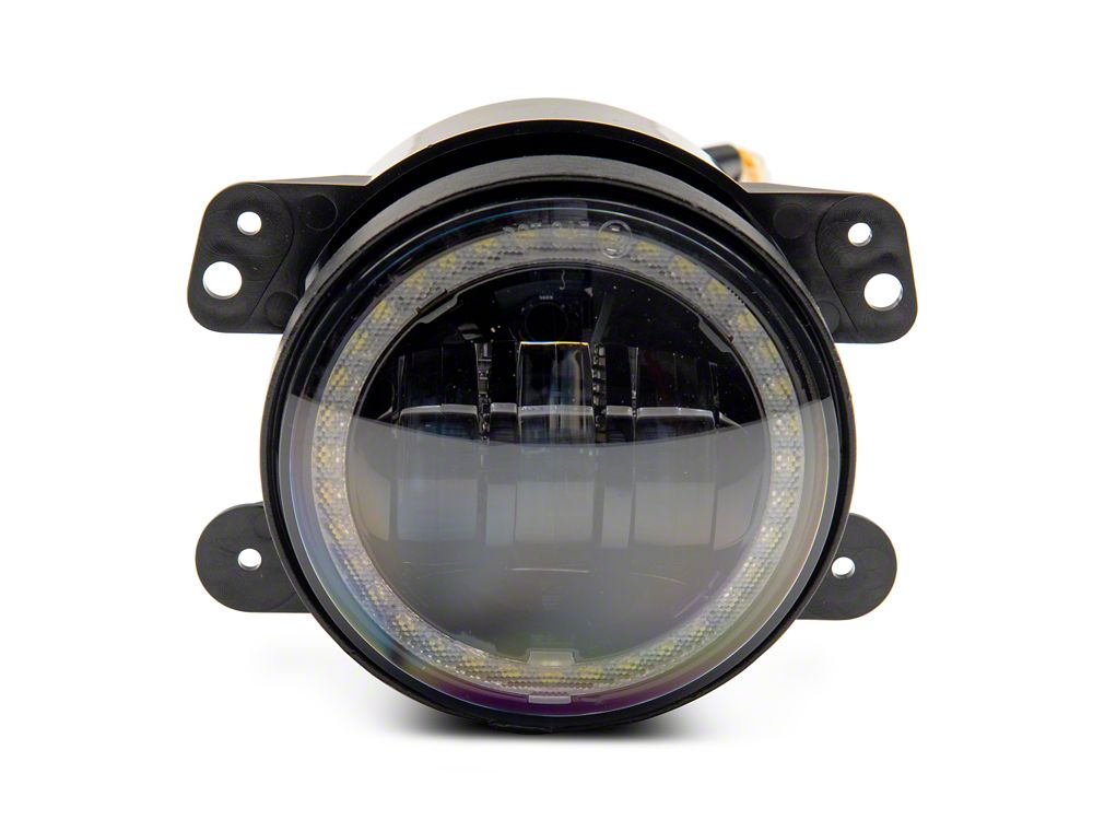 Raxiom Axial Series 4-Inch LED Devil Eyes Fog Lights with Halo (07-18 Jeep Wrangler JK)