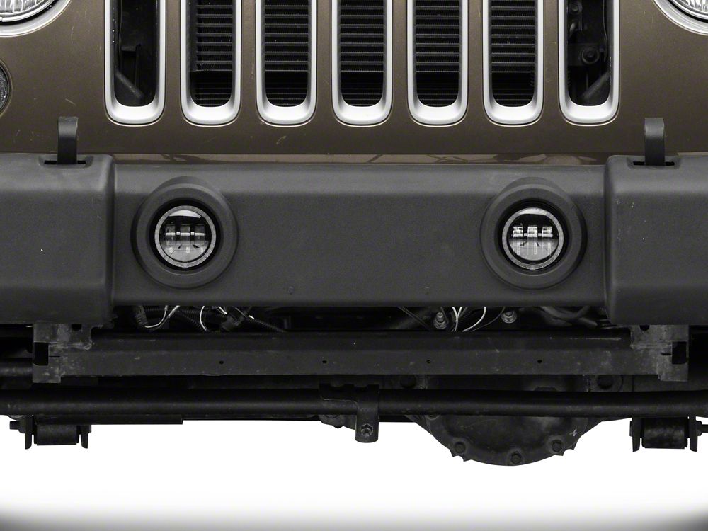 Raxiom Axial Series 4-Inch LED Devil Eyes Fog Lights with Halo (07-18 Jeep Wrangler JK)