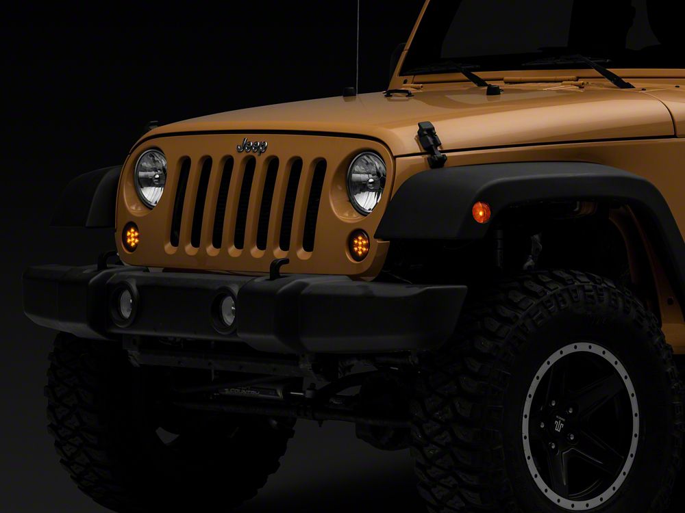 Raxiom Axial Series LED Turn Signals; Smoked (07-18 Jeep Wrangler JK)