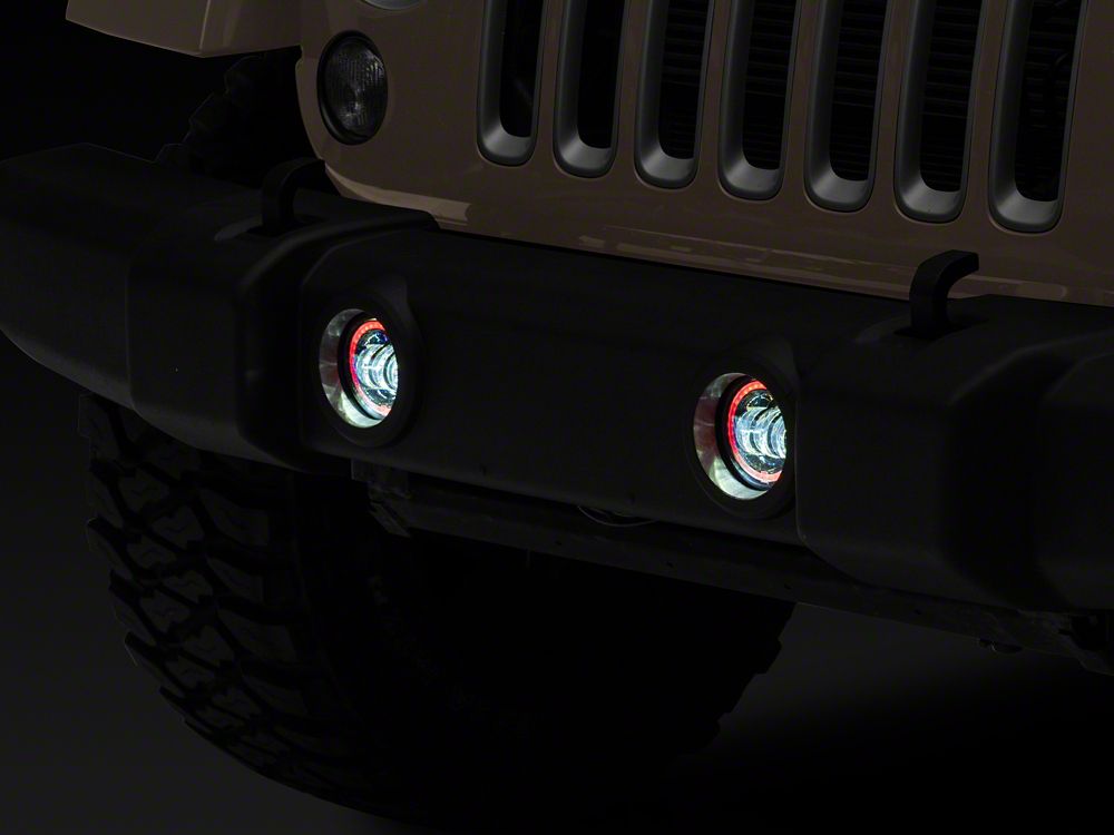 Raxiom Axial Series 4-Inch LED Fog Lights with RGB Halo (07-18 Jeep Wrangler JK)