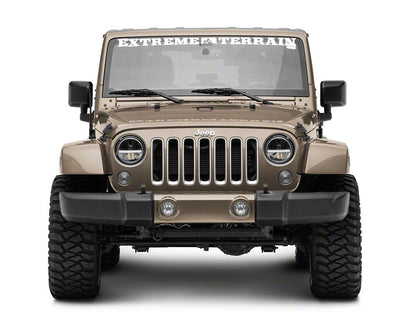 Raxiom Axial Series 7-Inch LED Headlights with DRL and Signal Function; Black Housing; Clear Lens (97-18 Jeep Wrangler TJ & JK)