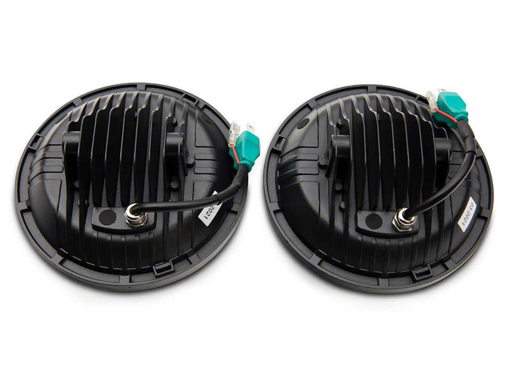 Raxiom Axial Series 13-LED Headlights; Black Housing; Clear Lens (97-18 Jeep Wrangler TJ & JK)