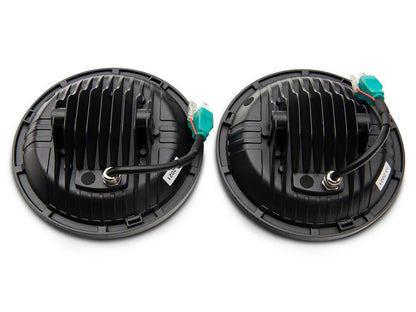 Raxiom Axial Series 13-LED Headlights; Black Housing; Clear Lens (97-18 Jeep Wrangler TJ & JK)
