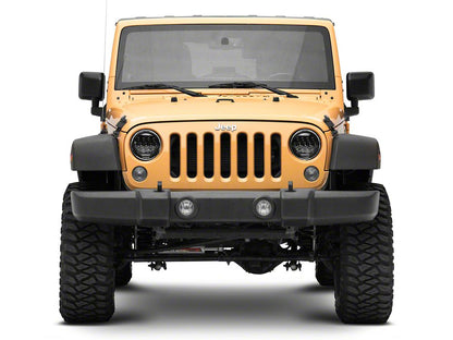 Raxiom Axial Series 13-LED Headlights; Black Housing; Clear Lens (97-18 Jeep Wrangler TJ & JK)