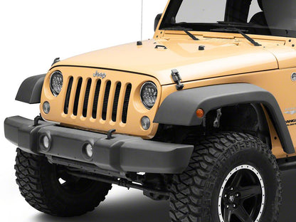 Raxiom Axial Series 13-LED Headlights; Black Housing; Clear Lens (97-18 Jeep Wrangler TJ & JK)