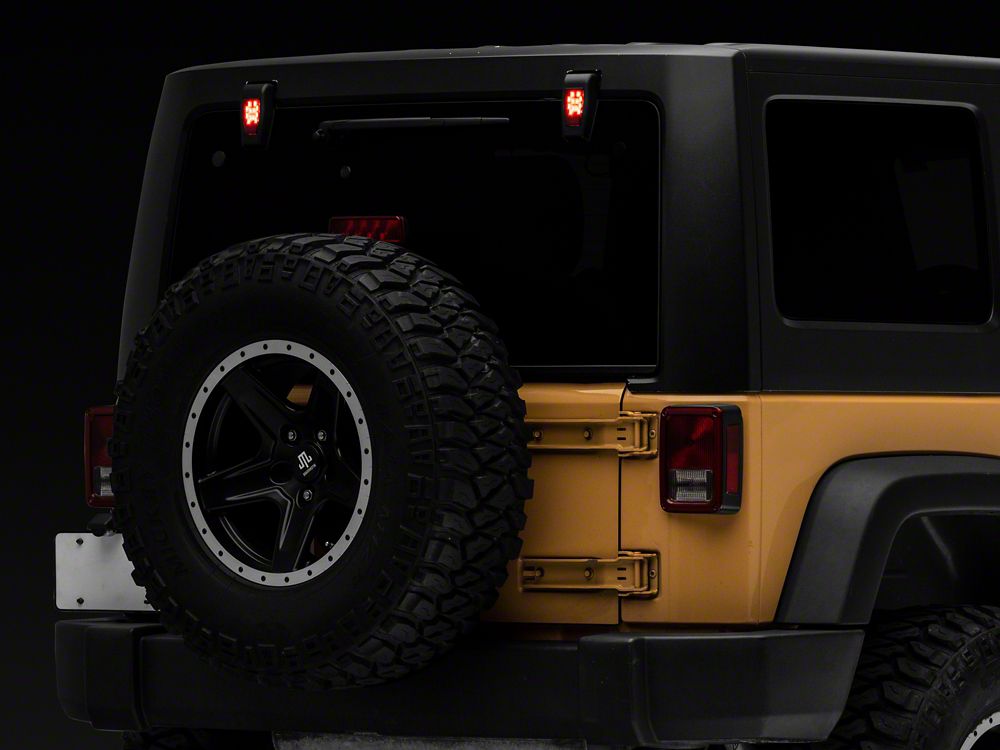 Raxiom Axial Series Rear Window Glass Hinge LED Lights (07-18 Jeep Wra