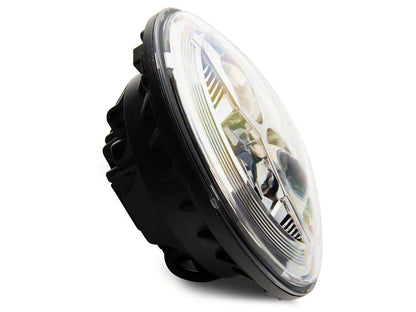 Raxiom 7-Inch LED Headlights; Chrome Housing; Clear Lens (07-18 Jeep Wrangler JK)