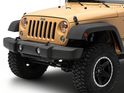 Raxiom 7-Inch LED Headlights; Orange Housing; Clear Lens (07-18 Jeep Wrangler JK)