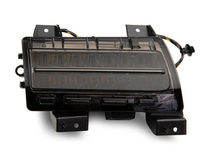 Raxiom Axial Series Sequential LED Parking/Turn Signal Lights; Smoked (18-25 Jeep Wrangler JL Sport w/ Factory Halogen Lights)
