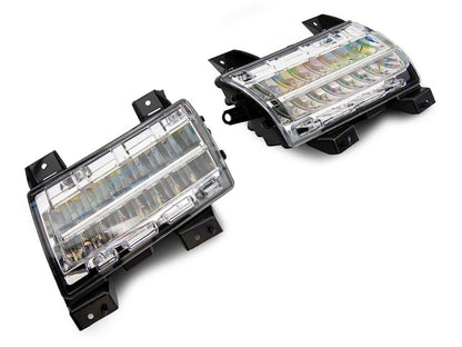 Raxiom Axial Series Sequential LED Parking/Turn Signal Lights; Chrome (18-25 Jeep Wrangler JL Sport)