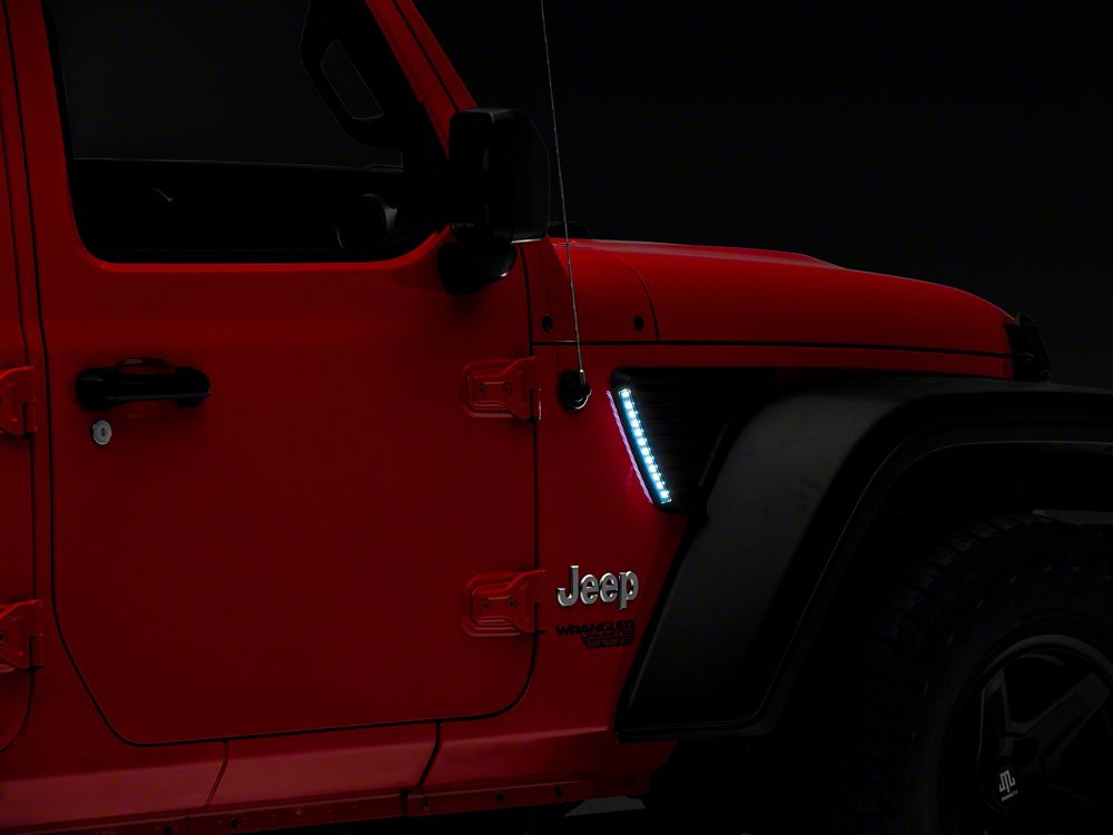 Raxiom Axial Series LED Fender Vent Courtesy Light with DRL Option (18-25 Jeep Wrangler JL)
