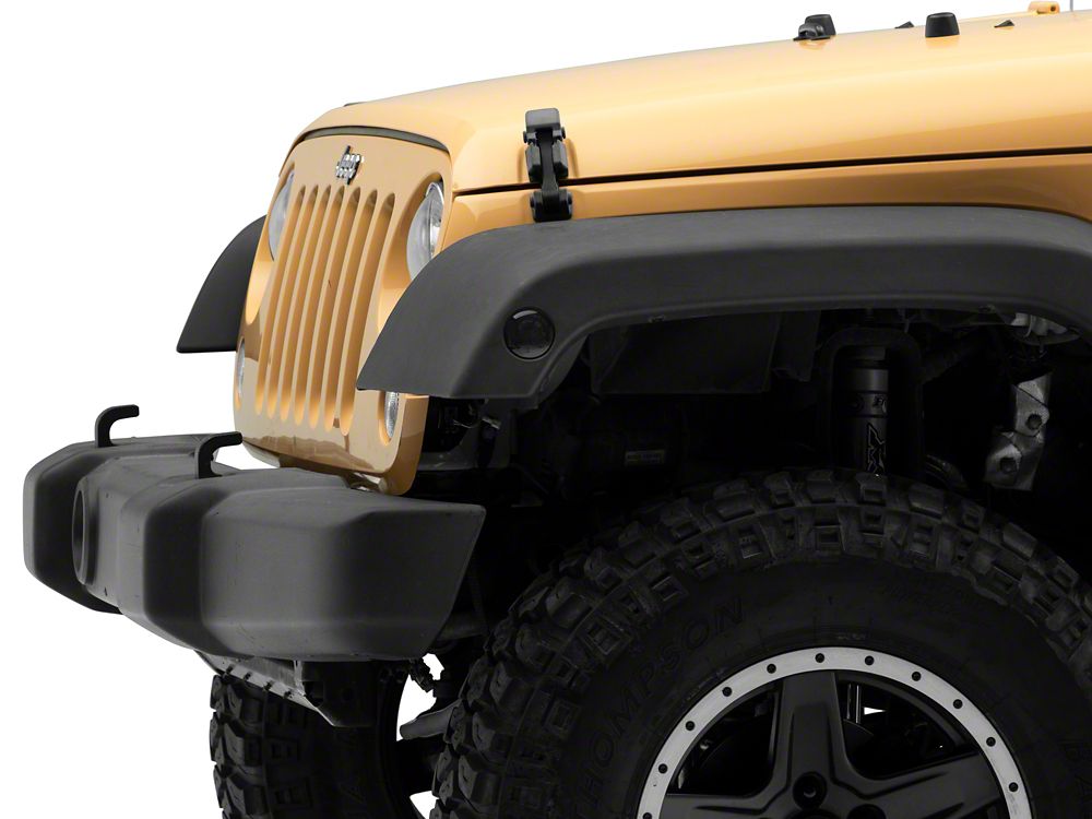 Raxiom Axial Series White LED Side Marker Lights; Smoked (07-18 Jeep Wrangler JK)