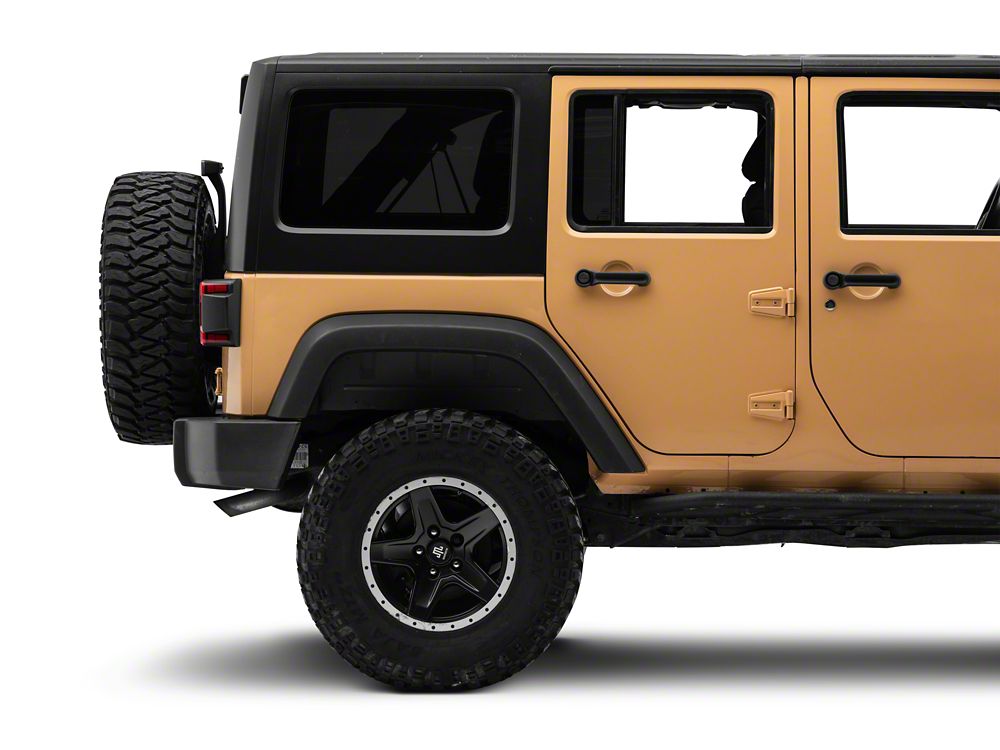Raxiom Axial Series JL Style LED Tail Lights; Black Housing; Red Lens (07-18 Jeep Wrangler JK)