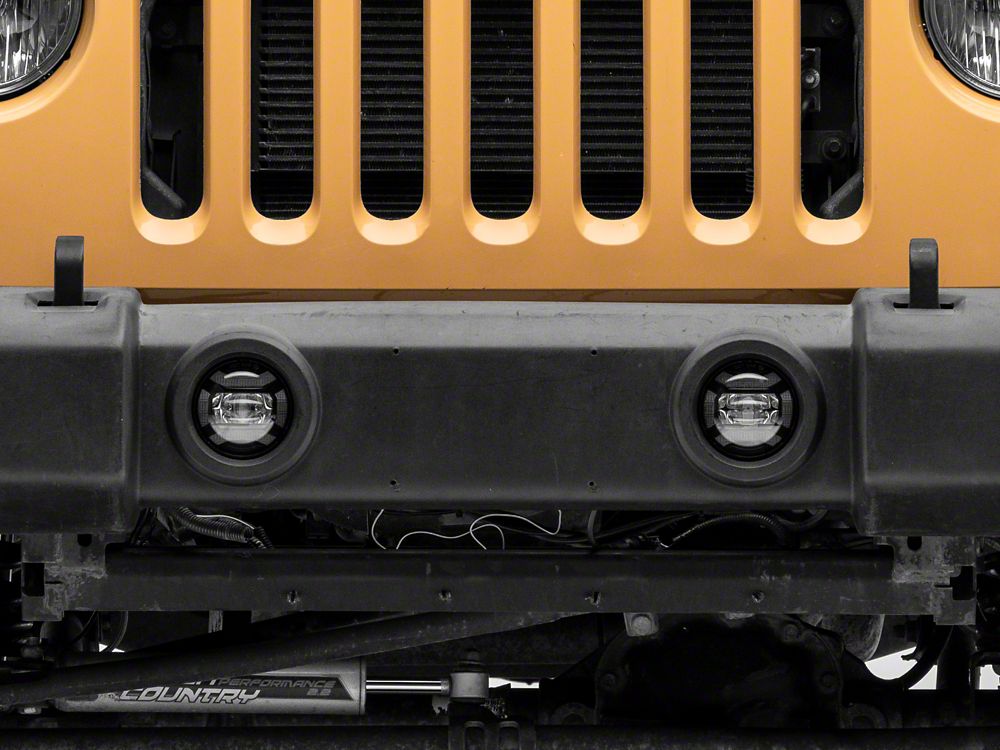 Raxiom Axial Series 4-Inch LED Fog Lights; Clear (07-18 Jeep Wrangler JK)