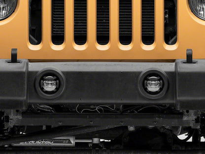 Raxiom Axial Series 4-Inch LED Fog Lights; Clear (07-18 Jeep Wrangler JK)