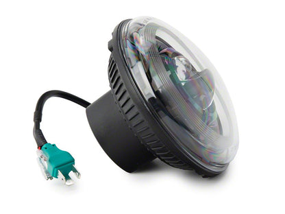 Raxiom Axial Series 7-Inch Dragon Eye LED Headlights; Black Housing; Clear Lens (07-18 Jeep Wrangler JK)