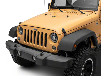 Raxiom Axial Series 7-Inch Dragon Eye LED Headlights; Black Housing; Clear Lens (07-18 Jeep Wrangler JK)