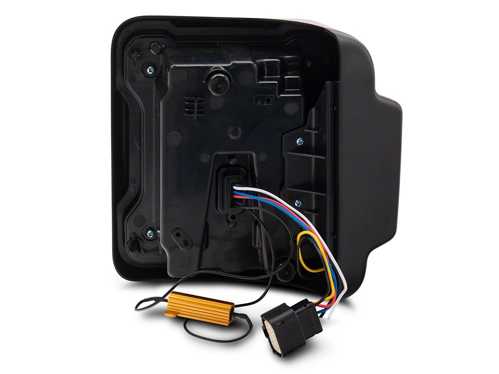 Raxiom Axial Series Linear LED Tail Lights; Black Housing; Smoked Lens (18-25 Jeep Wrangler JL w/ Factory Halogen Tail Lights & w/o Blind Spot Detection)