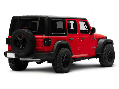 Raxiom Axial Series Linear LED Tail Lights; Black Housing; Smoked Lens (18-25 Jeep Wrangler JL w/ Factory Halogen Tail Lights & w/o Blind Spot Detection)